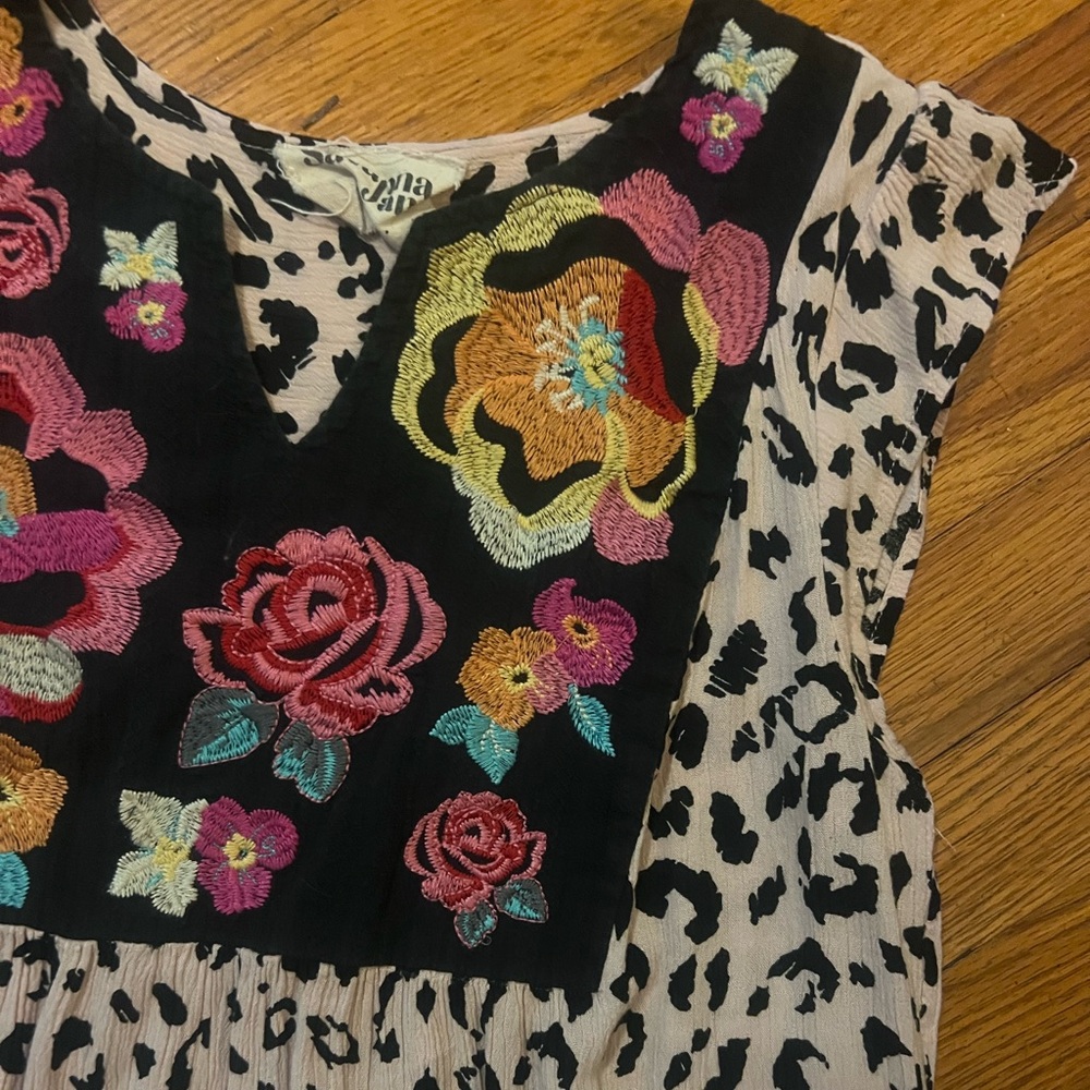 Savanna Jane Embroidered Floral Blouse - Black, Pink, Yellow